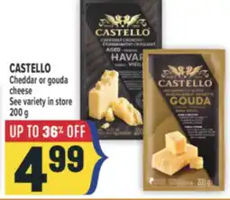 Marché Adonis CASTELLO Cheddar or gouda cheese offer