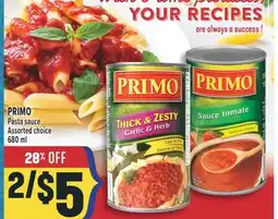 Marché Adonis PRIMO Pasta sauce offer