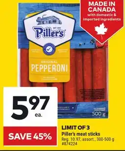 Giant Tiger Piller's meat sticks offer