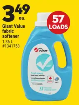 Giant Tiger Giant Value fabric softener offer