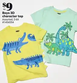 Giant Tiger Boys 3D character top offer