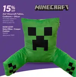 Babies 'R' Us MINECRAFT Relax Pillow - Creeper Cushion offer