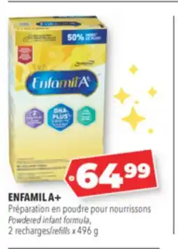 Familiprix ENFAMIL A+, Powdered infant formula, 2 refills x 496 g offer