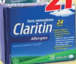 Familiprix Claritin non-drowsy fast relief allergy tablets 30un offer