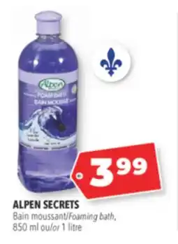 Familiprix Alpen Secrets moisturizing foaming bath Lavender 1L offer