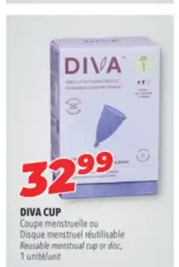 Familiprix DIVA CUP Reusable menstrual cup or disc, 1 unit offer