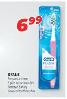 Familiprix ORAL-B Selected battery powered toothbrushes offer