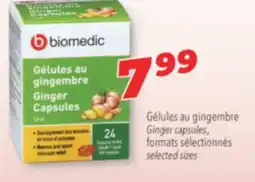 Familiprix Biomedic Ginger capsules, selected sizes offer