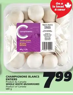 IGA WHOLE WHITE MUSHROOMS offer