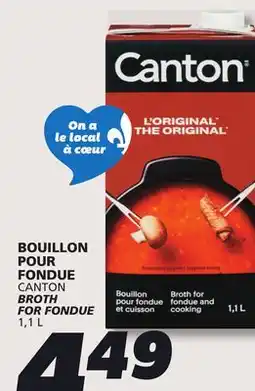 IGA CANTON BROTH FOR FONDUE offer