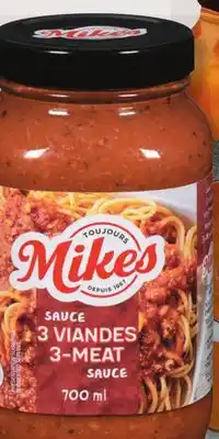 IGA MIKES PASTA SAUCE offer