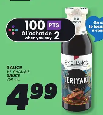 IGA P.F. CHANG'S SAUCE offer