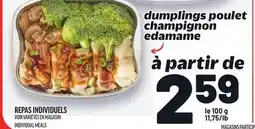 Metro REPAS INDIVIDUELS | INDIVIDUAL MEALS offer