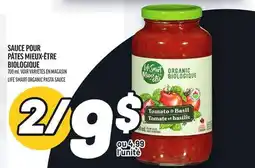 Metro SAUCE POUR PÂTES MIEUX-ÊTRE BIOLOGIQUE | LIFE SMART ORGANIC PASTA SAUCE offer