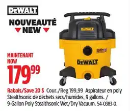 Canadian Tire Dewalt 9-Gallon Poly Stealthsonic Wet/Dry Vacuum offer