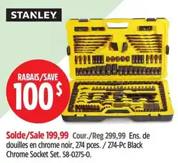 Canadian Tire Stanley 274-Pc Black Chrome Socket Set offer