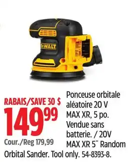 Canadian Tire DEWALT 20V MAX XR 5˝ Random Orbital Sander. Tool only offer