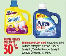 Canadian Tire Purex or Sunlight Laundry Detergent offer