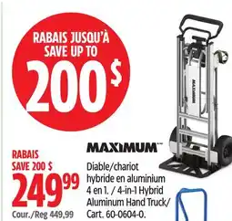 Canadian Tire 4-in-1 Hybrid Aluminum Hand Truck/ Cart offer