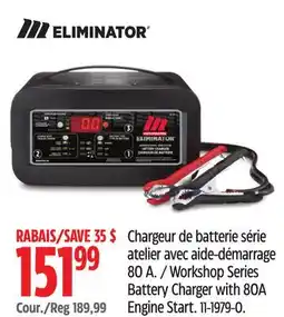 Canadian Tire MotoMaster Workshop Series Battery Charger with 80A Engine Start offer