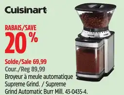 Canadian Tire Cuisinart Supreme Grind Automatic Burr Mill offer