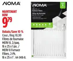 Canadian Tire Noma MERV 8 Furnace Filters offer