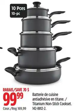 Canadian Tire T-Fal Titanium Non-Stick Cookset offer