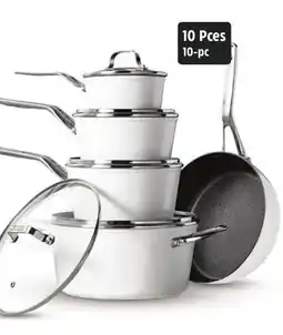 Canadian Tire THE ROCK Ceramic Zero Non-Stick Cookset offer