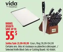 Canadian Tire Vida by PADERNO Selected Knife Block Sets or Cutting Board offer