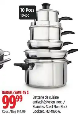 Canadian Tire T-fal Stainless-Steel Non-Stick Cookset offer