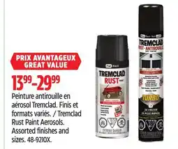 Canadian Tire Tremclad Rust Paint Aerosols offer