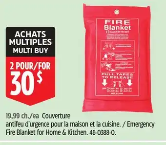 Canadian Tire TEMPEST Emergency Fire Blanket for Home & Kitchen offer