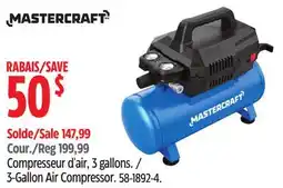 Canadian Tire Mastercraft 3-Gallon Air Compressor offer