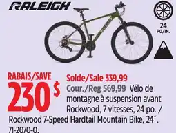 Canadian Tire Raleigh Rockwood 7-Speed Hardtail Mountain Bike offer