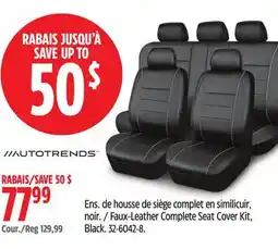 Canadian Tire AutoTrends Faux-Leather Complete Seat Cover Kit offer