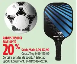 Canadian Tire Selected Sports Equipment offer