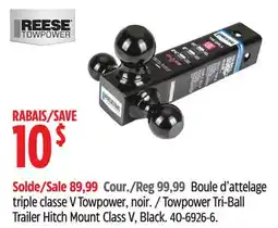 Canadian Tire Towpower Tri-Ball Trailer Hitch Mount Class V, Black offer