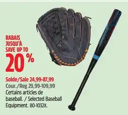 Canadian Tire Rawlings Selected Baseball Equipment offer