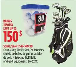 Canadian Tire Taylormade Selected Golf Balls and Golf Equipment offer