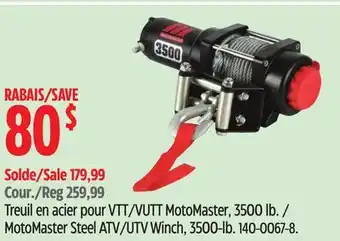 Canadian Tire MotoMaster Steel ATV/UTV Winch, 3500-lb offer