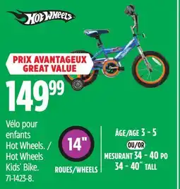 Canadian Tire Hot Wheels Kids' Bike offer