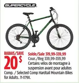 Canadian Tire Supercycle Selected Comp Hardtail Mountain Bikes for Adults offer