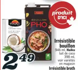 Marché Richelieu IRRÉSISTIBLE BOUILLON | IRRÉSISTIBLE BROTH offer