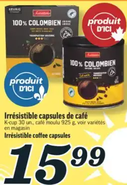 Marché Richelieu IRRÉSISTIBLE CAPSULES DE CAFÉ | IRRÉSISTIBLE COFFEE CAPSULES offer