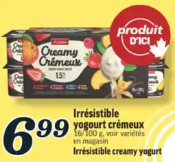 Marché Richelieu IRRÉSISTIBLE YOGOURT CRÉMEUX | IRRÉSISTIBLE CREAMY YOGURT offer