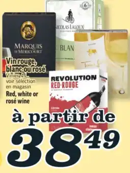 Marché Richelieu VIN ROUGE, BLANC OU ROSÉ | RED, WHITE OR ROSÉ WINE offer