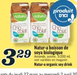 Marché Richelieu NATUR-A BOISSON DE SOYA BIOLOGIQUE | NATUR-A ORGANIC SOY DRINK offer