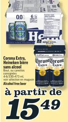 Marché Richelieu CORONA EXTRA, HEINEKEN BIÈRE SANS ALCOOL | ALCOHOL FREE BEER offer