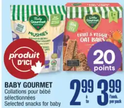 Jean Coutu BABY GOURMET Selected snacks for baby offer