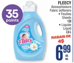 Jean Coutu FLEECY Fabric softeners offer